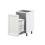 Hugo&Borg Riviera 18-in W x 34.5-in H x 24-in D Bright White 1-Drawer Pull-out Cabinet Base Fully Assembled Cabinet (Recessed Panel Style)