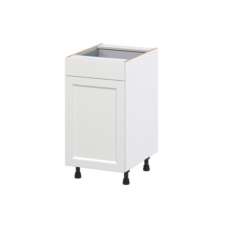 Hugo&Borg Riviera 18-in W x 34.5-in H x 24-in D Bright White 2-Drawers Pull-out Cabinet Base Fully Assembled Cabinet (Recessed Panel Style)