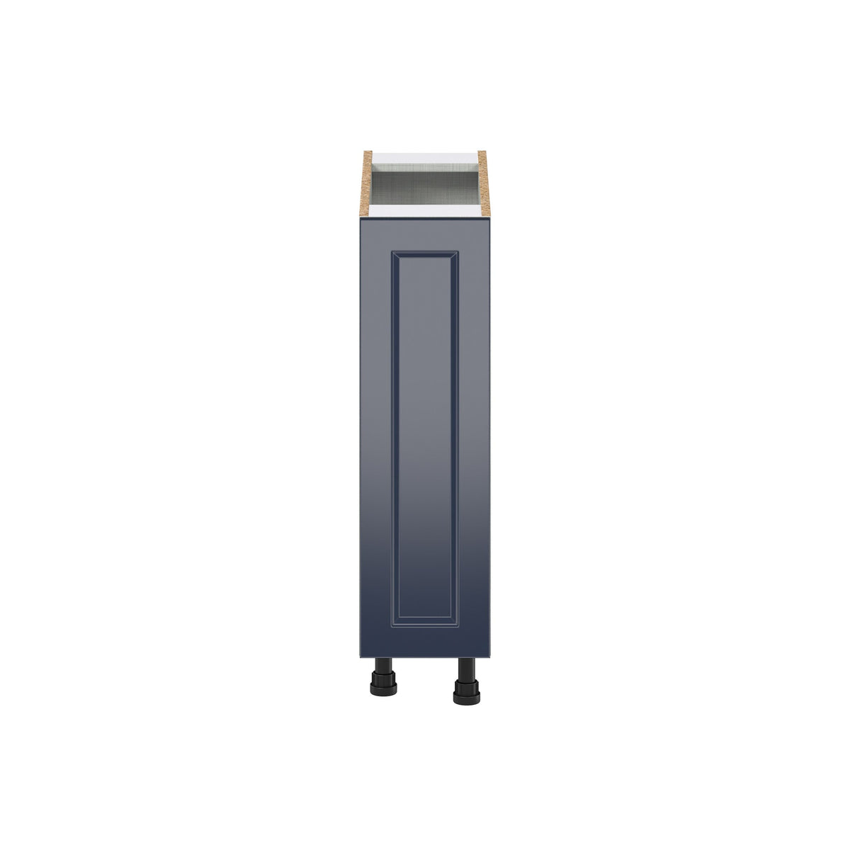 Hugo&Borg Lorette 9-in W x 34.5-in H x 25-in D Navy Blue 1-Drawer Pull-out Cabinet Base Fully Assembled Cabinet (Recessed Panel Style)