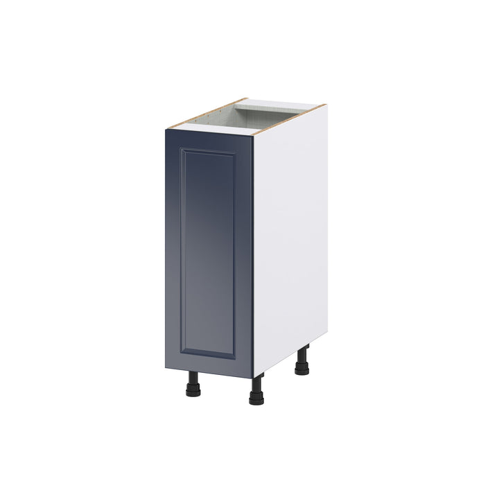 Hugo&Borg Lorette 12-in W x 34.5-in H x 25-in D Navy Blue 1-Drawer Pull-out Cabinet Base Fully Assembled Cabinet (Recessed Panel Style)