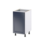 Hugo&Borg Lorette 18-in W x 34.5-in H x 24-in D Navy Blue 2-Drawers Pull-out Cabinet Base Fully Assembled Cabinet (Recessed Panel Style)