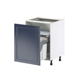 Hugo&Borg Lorette 24-in W x 34.5-in H x 24-in D Navy Blue Pull-out Cabinet Base Fully Assembled Cabinet (Recessed Panel Shaker Style)