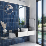 Apollo Tile 10-Pack Blue 1-in x 8-in Ceramic Bullnose Tile (0.556-sq. ft/ Carton)