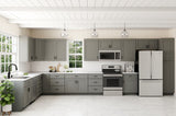 RELIABILT Overlake 21-in W x 34.5-in H x 24-in D Gray 1-Drawer Base Ready To Assemble Plywood Cabinet (Recessed Panel Shaker Door Style)