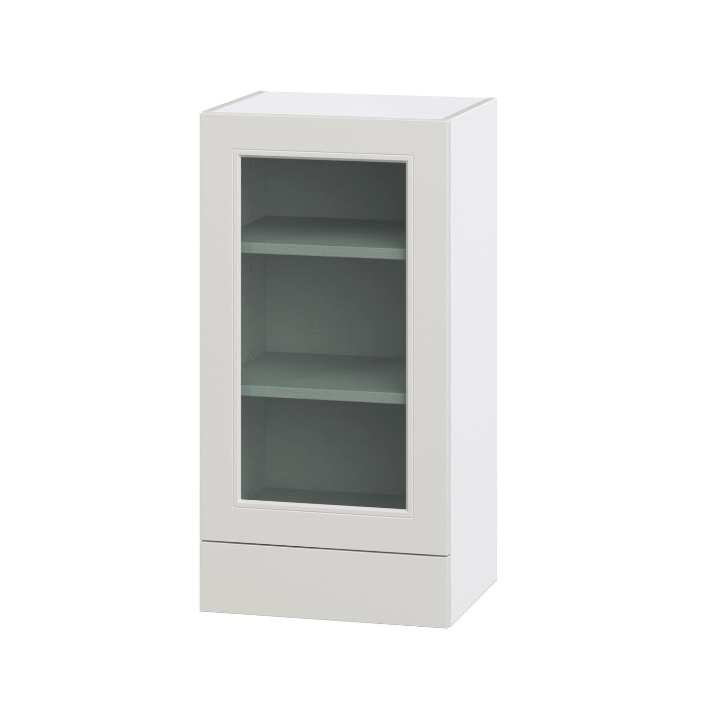Hugo&Borg Belcourt 18-in W x 35-in H x 14-in D Gray Painted 1-Drawer Wall Fully Assembled Cabinet (Recessed Panel Shaker Style)