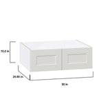 Hugo&Borg Belcourt 30-in W x 10-in H x 24-in D Gray Painted Wall Fully Assembled Cabinet (Recessed Panel Shaker Door Style)
