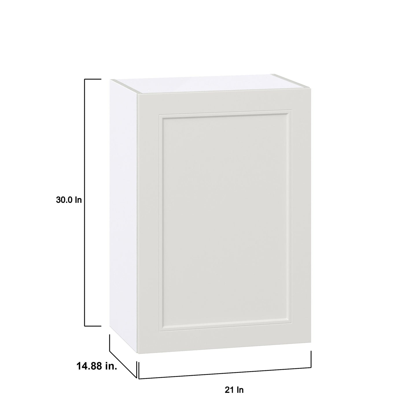 Hugo&Borg Belcourt 21-in W x 30-in H x 14-in D Gray Painted Wall Fully Assembled Cabinet (Recessed Panel Shaker Door Style)