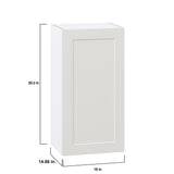 Hugo&Borg Belcourt 18-in W x 35-in H x 14-in D Gray Painted Wall Fully Assembled Cabinet (Recessed Panel Shaker Door Style)