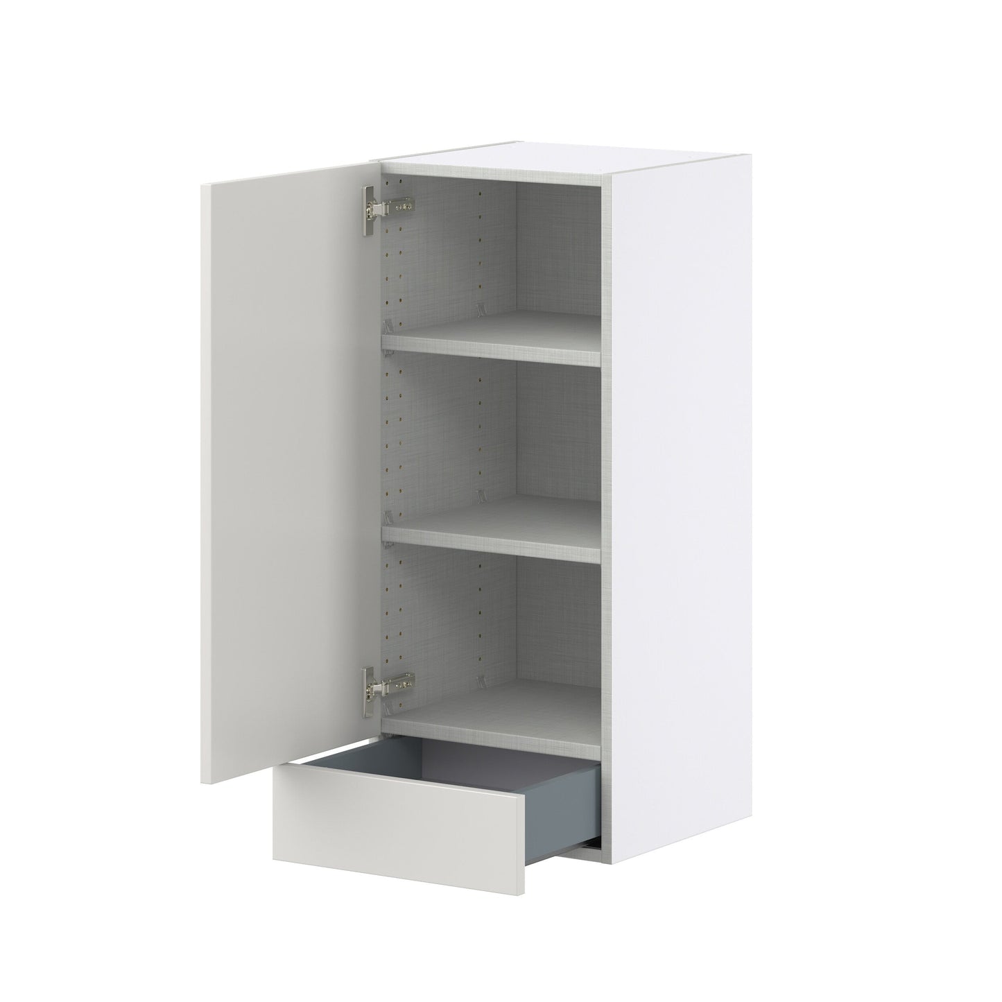 Hugo&Borg Belcourt 15-in W x 35-in H x 14-in D Gray Painted 1-Drawer Wall Fully Assembled Cabinet (Recessed Panel Shaker Style)
