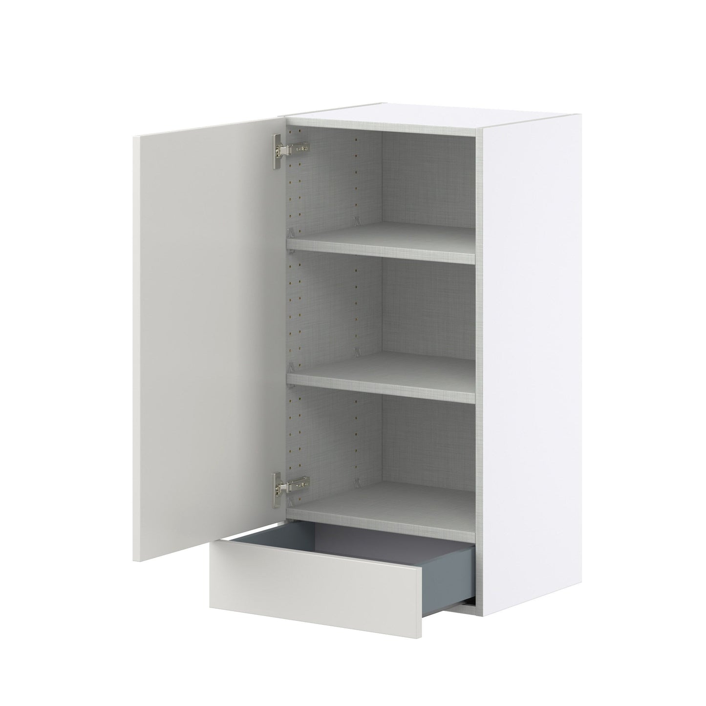 Hugo&Borg Belcourt 18-in W x 35-in H x 14-in D Gray Painted 1-Drawer Wall Fully Assembled Cabinet (Recessed Panel Shaker Style)