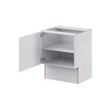 Hugo&Borg Lasalle 24-in W x 34.5-in H x 21-in D Bright White Slab Base Fully Assembled Cabinet (Flat Panel Slab Door Style)