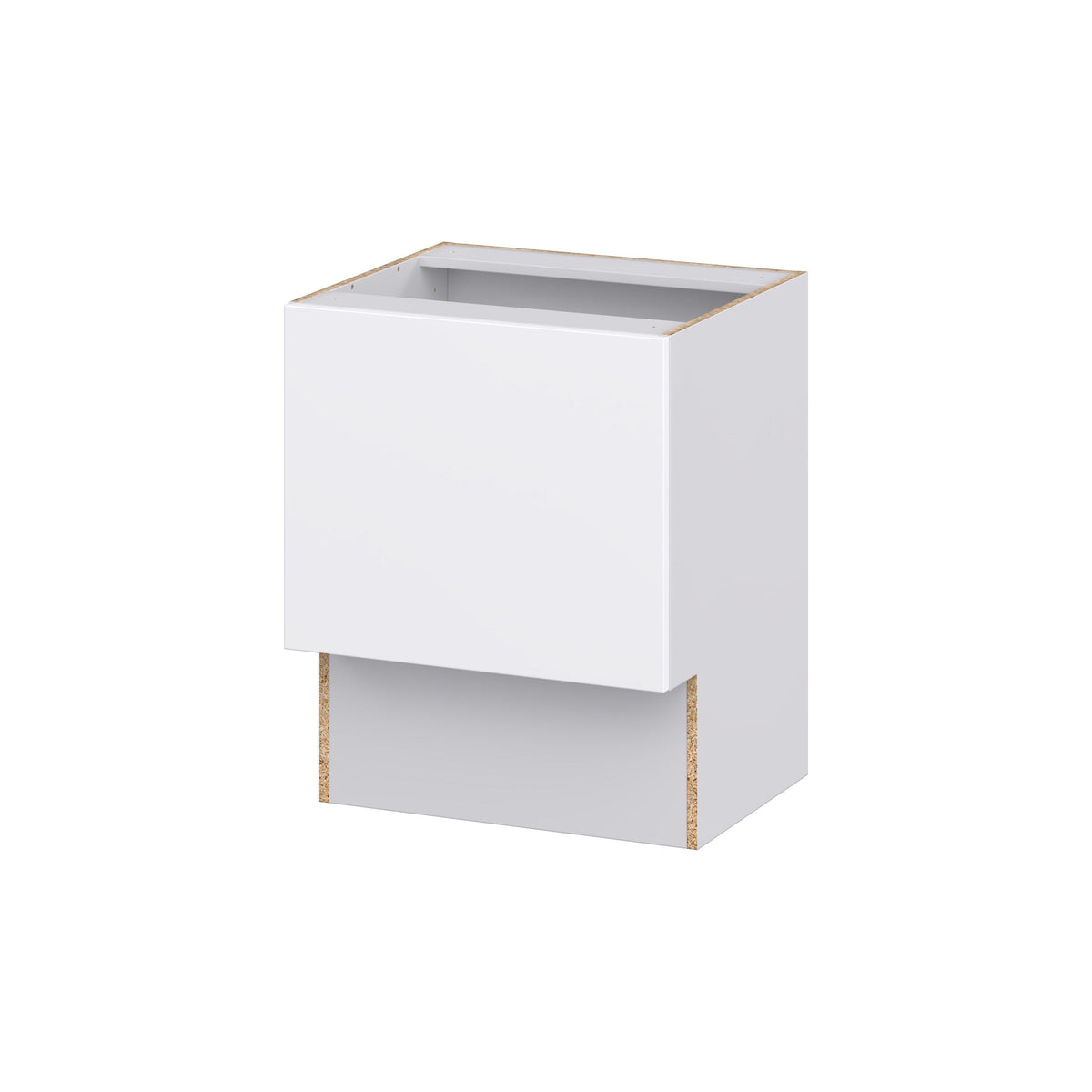 Hugo&Borg Lasalle 24-in W x 34.5-in H x 21-in D Bright White Slab Base Fully Assembled Cabinet (Flat Panel Slab Door Style)