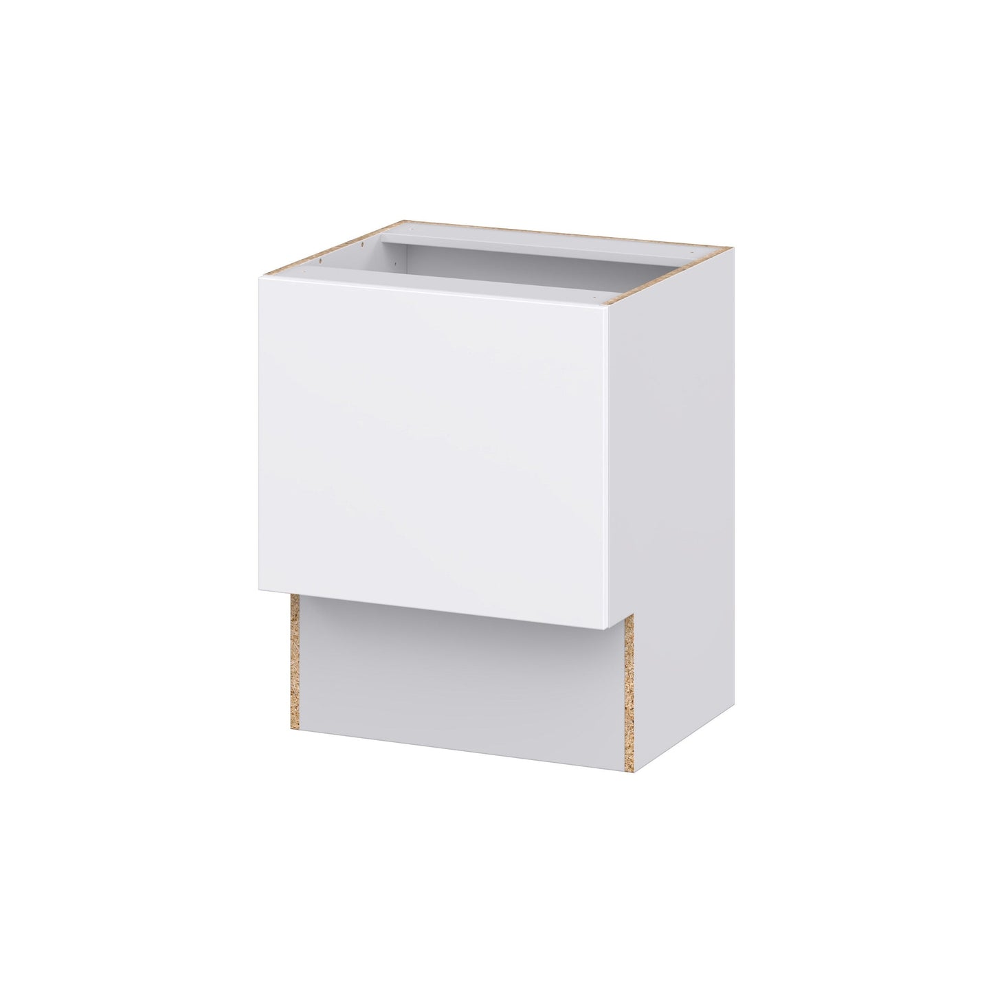 Hugo&Borg Lasalle 24-in W x 34.5-in H x 21-in D Bright White Slab Base Fully Assembled Cabinet (Flat Panel Slab Door Style)