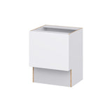 Hugo&Borg Lasalle 24-in W x 34.5-in H x 21-in D Bright White Slab Base Fully Assembled Cabinet (Flat Panel Slab Door Style)