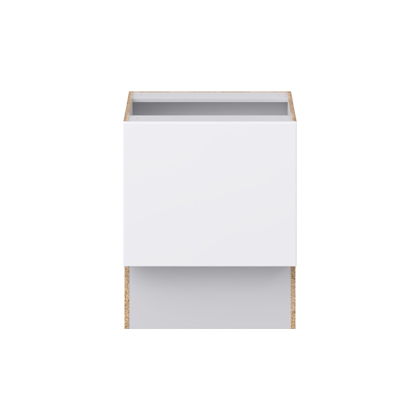 Hugo&Borg Lasalle 24-in W x 34.5-in H x 21-in D Bright White Slab Base Fully Assembled Cabinet (Flat Panel Slab Door Style)