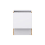 Hugo&Borg Lasalle 24-in W x 34.5-in H x 21-in D Bright White Slab Base Fully Assembled Cabinet (Flat Panel Slab Door Style)