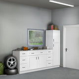 Design House Brookings 27-in W x 34.5-in H x 24-in D White Maple 1-Drawer Base Fully Assembled Plywood Cabinet (Recessed Panel Shaker Style)