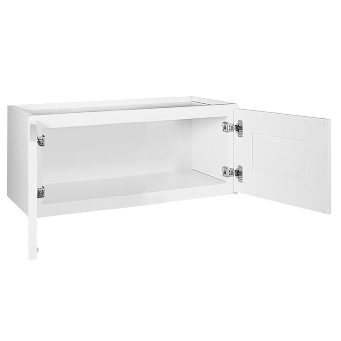 Design House Brookings 30-in W x 12-in H x 12-in D White Maple Wall Ready To Assemble Plywood Cabinet (Recessed Panel Shaker Door Style)
