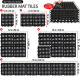 SafetyCare Interlocking Rubber Mat Tiles - 6 Tiles