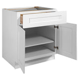 Design House Brookings 30-in W x 34.5-in H x 24-in D White Maple 1-Drawer Base Ready To Assemble Plywood Cabinet (Recessed Panel Shaker Style)