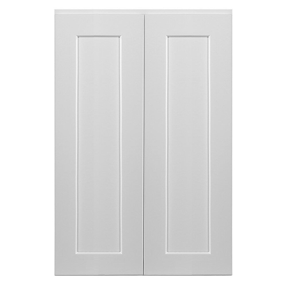 Design House Brookings 24-in W x 36-in H x 12-in D White Maple Wall Ready To Assemble Plywood Cabinet (Recessed Panel Shaker Door Style)