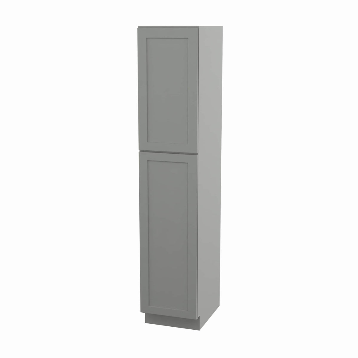 RELIABILT Overlake 18-in W x 90-in H x 24-in D Gray Pantry Ready To Assemble Plywood Cabinet (Recessed Panel Shaker Door Style)