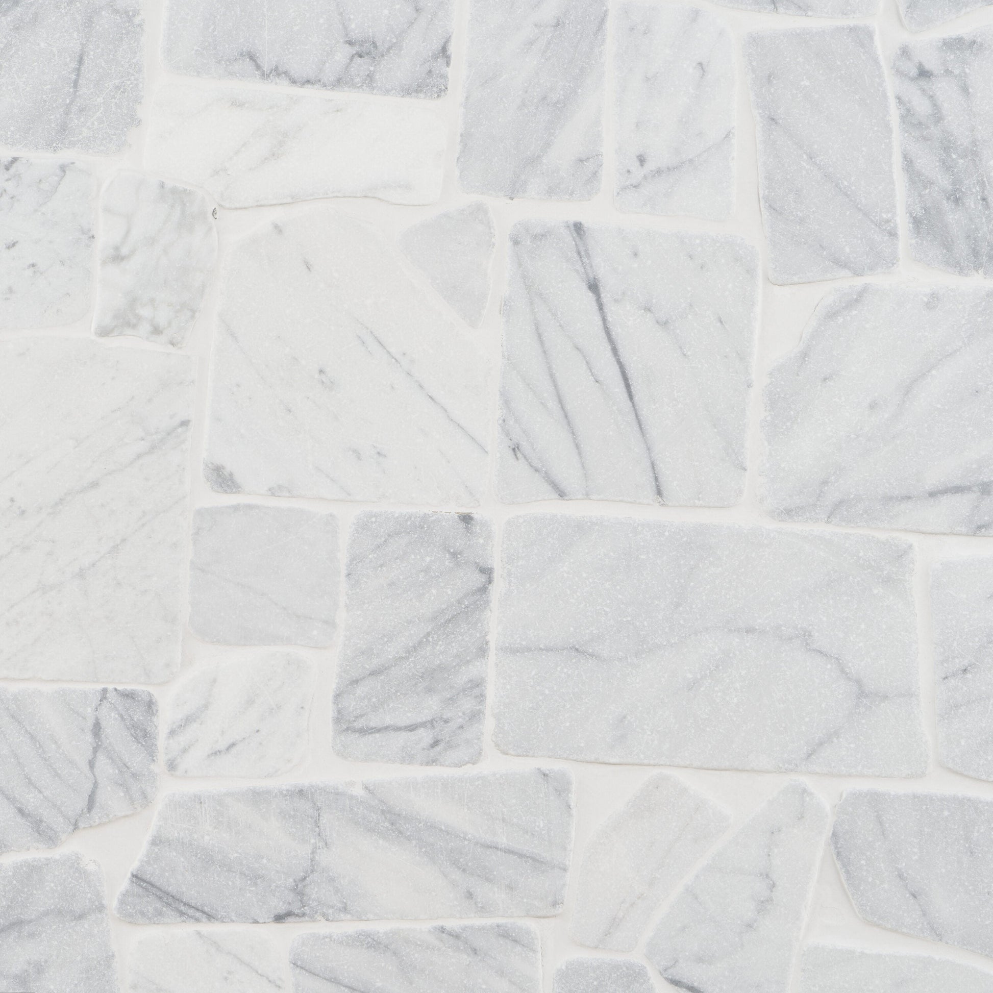 Artmore Tile Landscape Flagstone Carrara 36-in x 36-in Honed Natural stone Marble Marble look Pebble Mosaic Wall Tile product image