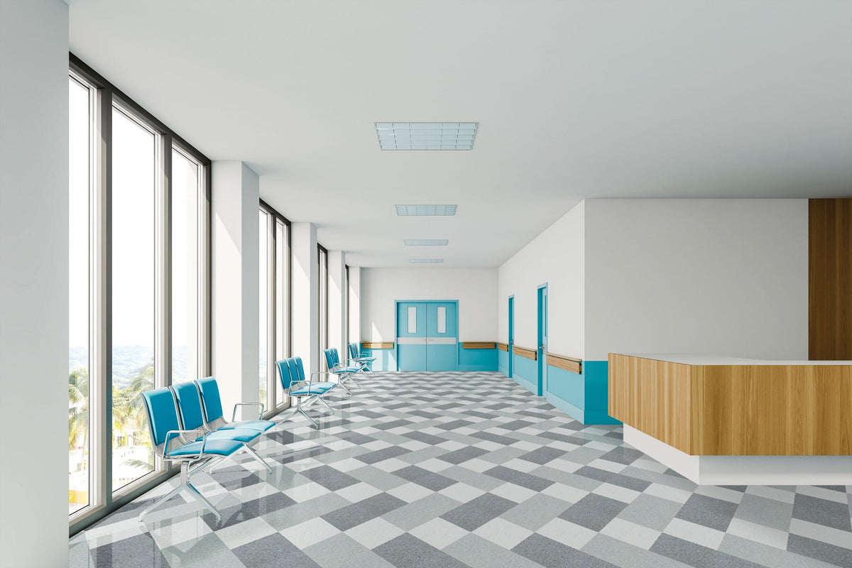 Armstrong Flooring Imperial Texture VCT Blue Gray 12-in W x 12-in L Commercial Vinyl Tile Flooring