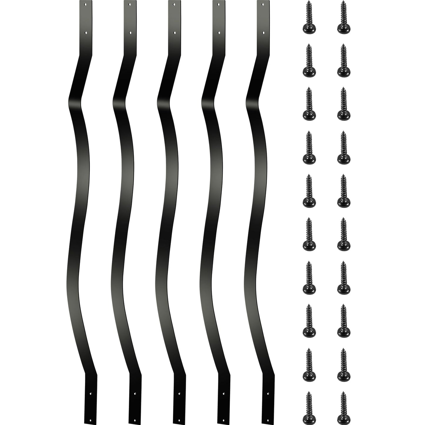 VEVOR 51 Pack Classic Composite Series 1-in x 1-in x 3-ft Iron Deck Post