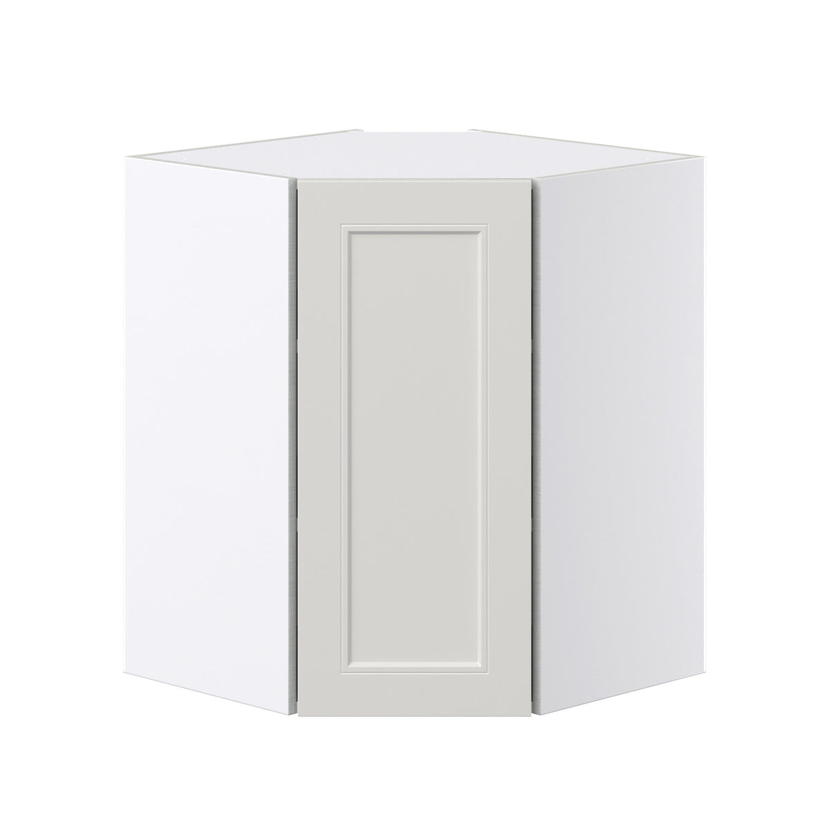 Hugo&Borg Belcourt 24-in W x 30-in H x 14-in D Gray Painted Diagonal Corner Wall Fully Assembled Cabinet (Recessed Panel Shaker Style)