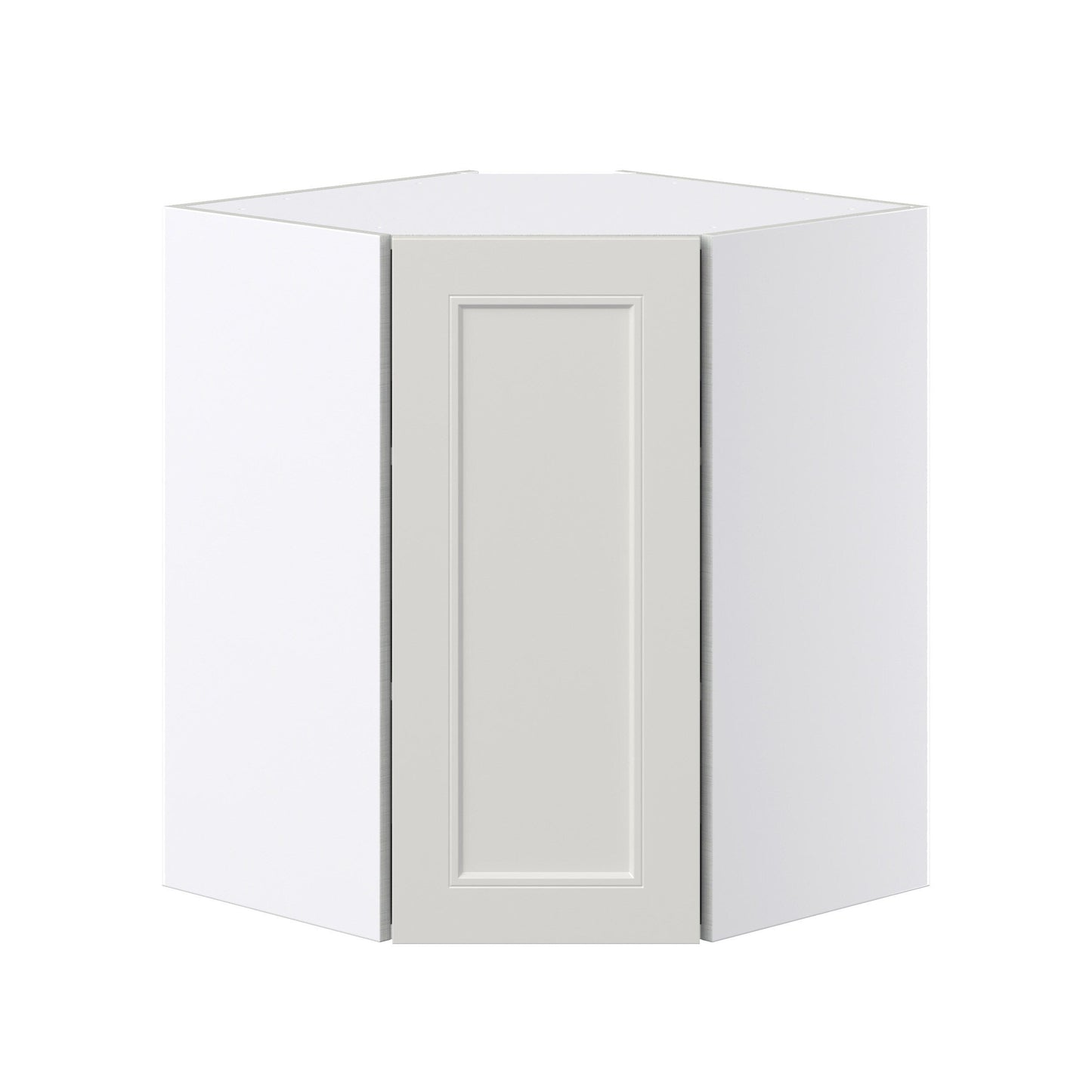 Hugo&Borg Belcourt 24-in W x 30-in H x 14-in D Gray Painted Diagonal Corner Wall Fully Assembled Cabinet (Recessed Panel Shaker Style)