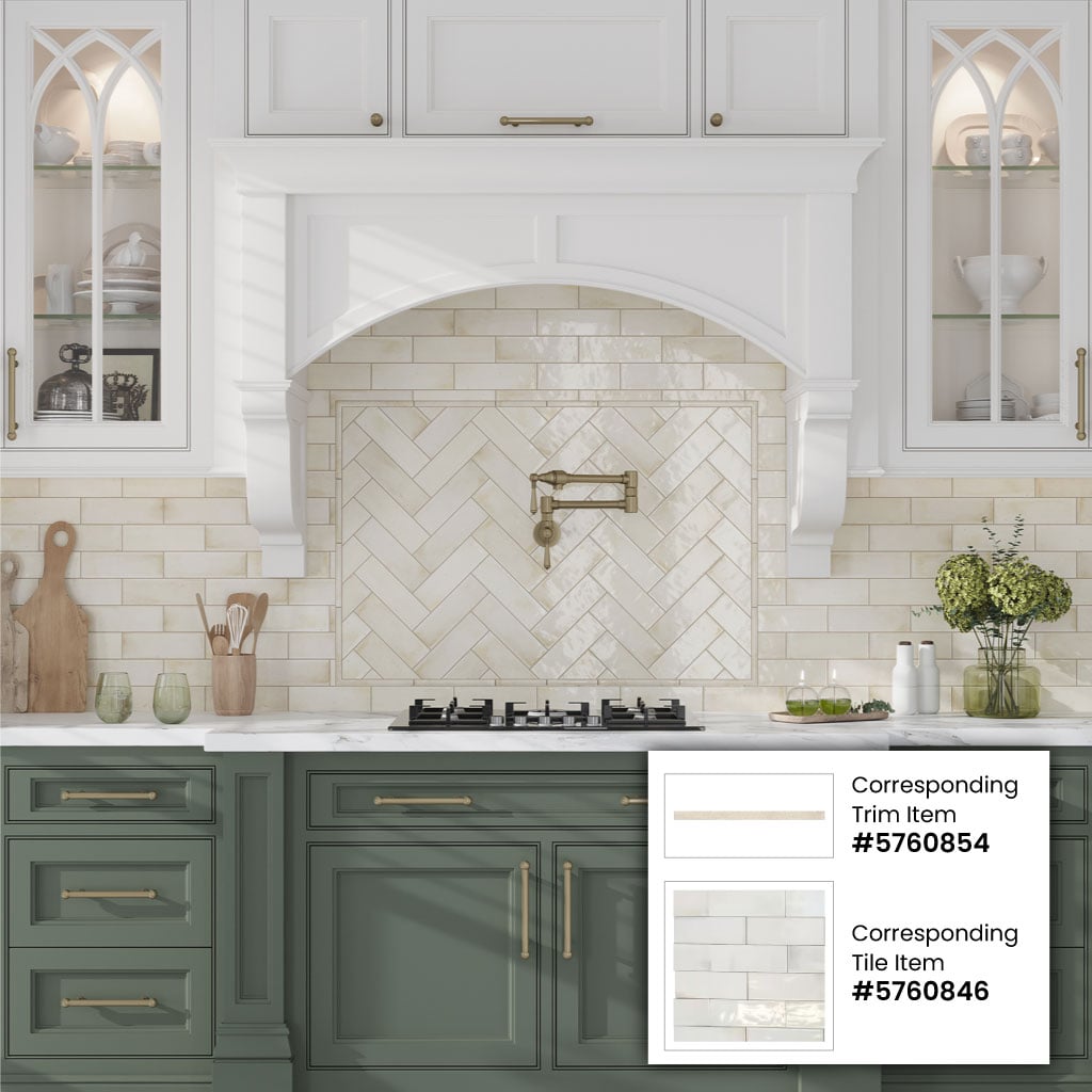 Apollo Tile Antiek 10-Pack White 1/2-in x 8-in Ceramic Pencil Tile (0.7-sq. ft/ Carton)