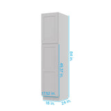 RELIABILT Fairplay 18-in W x 84-in H x 24-in D White Pantry Ready To Assemble Plywood Cabinet (Recessed Panel Shaker Door Style)