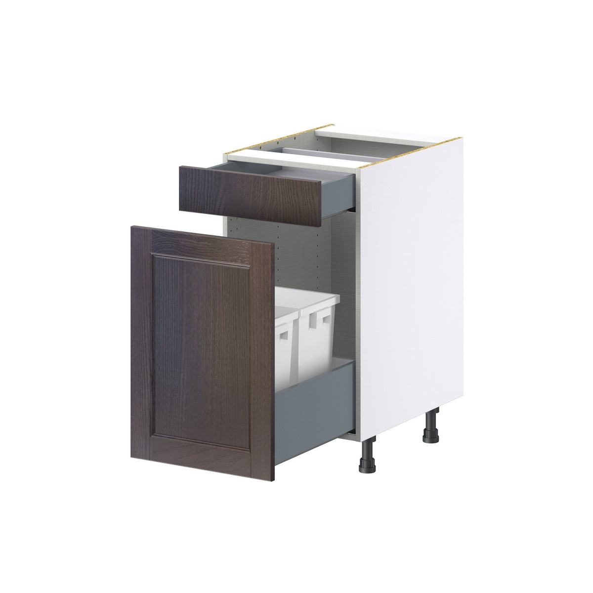 Hugo&Borg 18-in W x 34.5-in H x 24-in D Wood 1-Drawer Base Fully Assembled Cabinet (Recessed Panel Style)