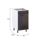 Hugo&Borg 18-in W x 34.5-in H x 24-in D Wood 1-Drawer Base Fully Assembled Cabinet (Recessed Panel Style)