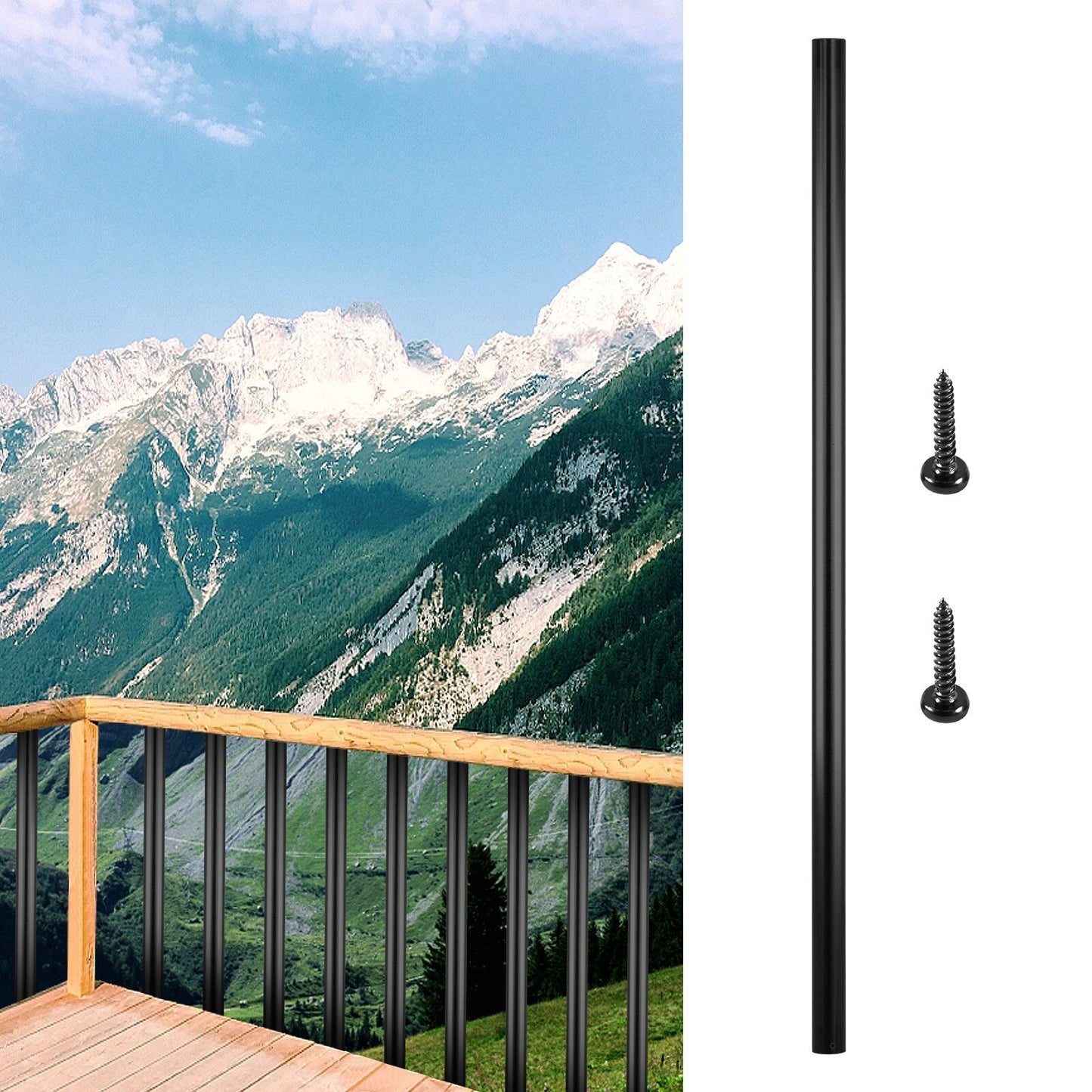 VEVOR 51 Pack Classic Composite Series 0.75-in x 0.75-in x 3-ft Aluminum Alloy Deck Post