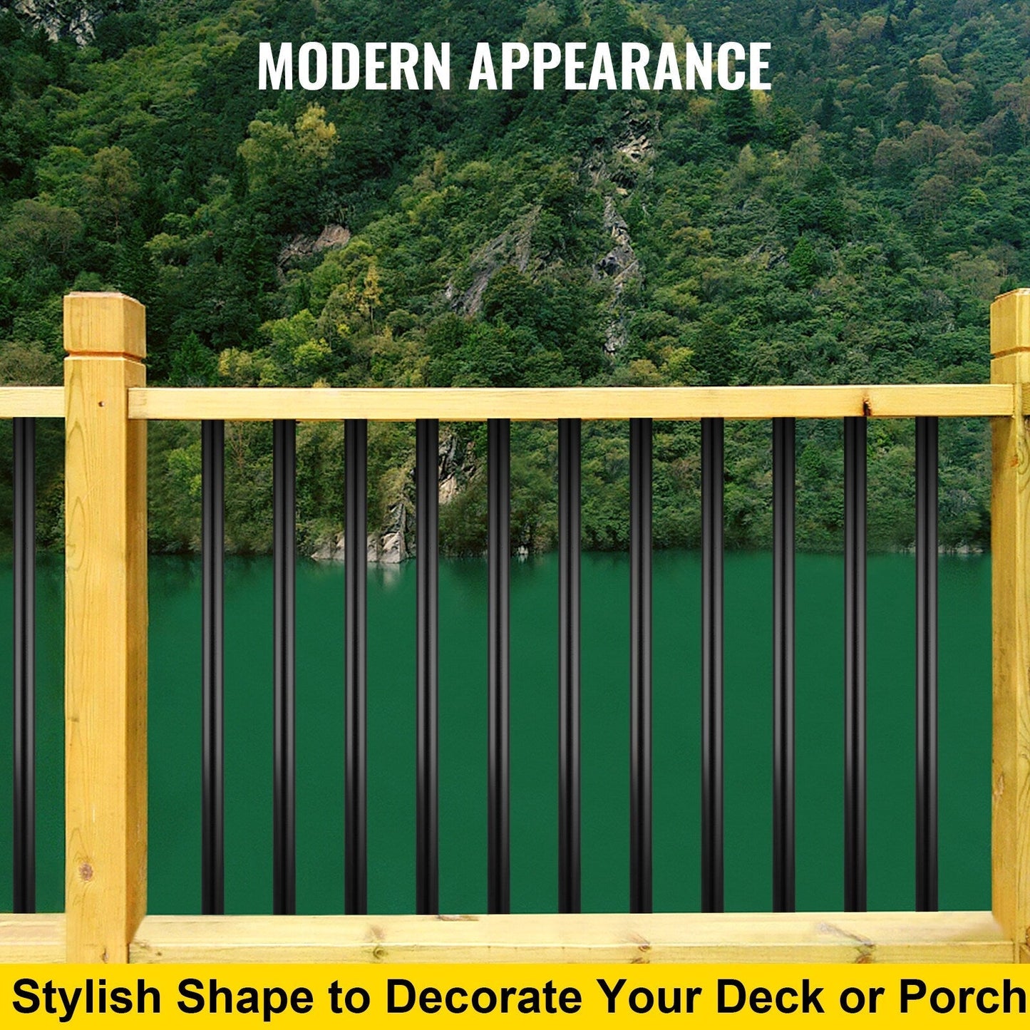 VEVOR 51 Pack Classic Composite Series 0.75-in x 0.75-in x 3-ft Aluminum Alloy Deck Post