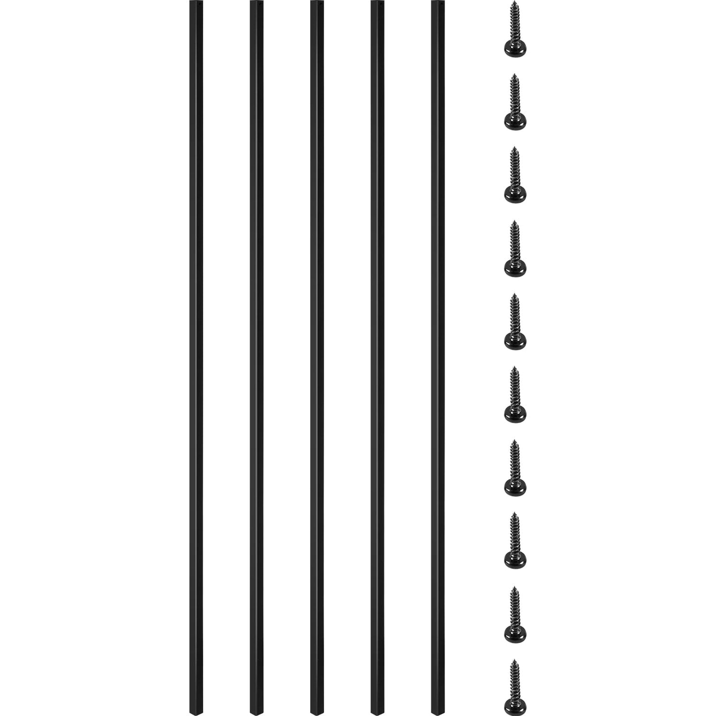 VEVOR Classic Composite Series 0.5-in x 0.5-in x 4-ft Iron Deck Post