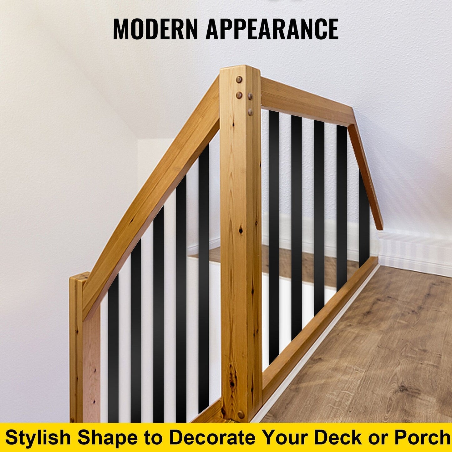VEVOR 2-ft Black Aluminum Railing Panel (16-Pack)