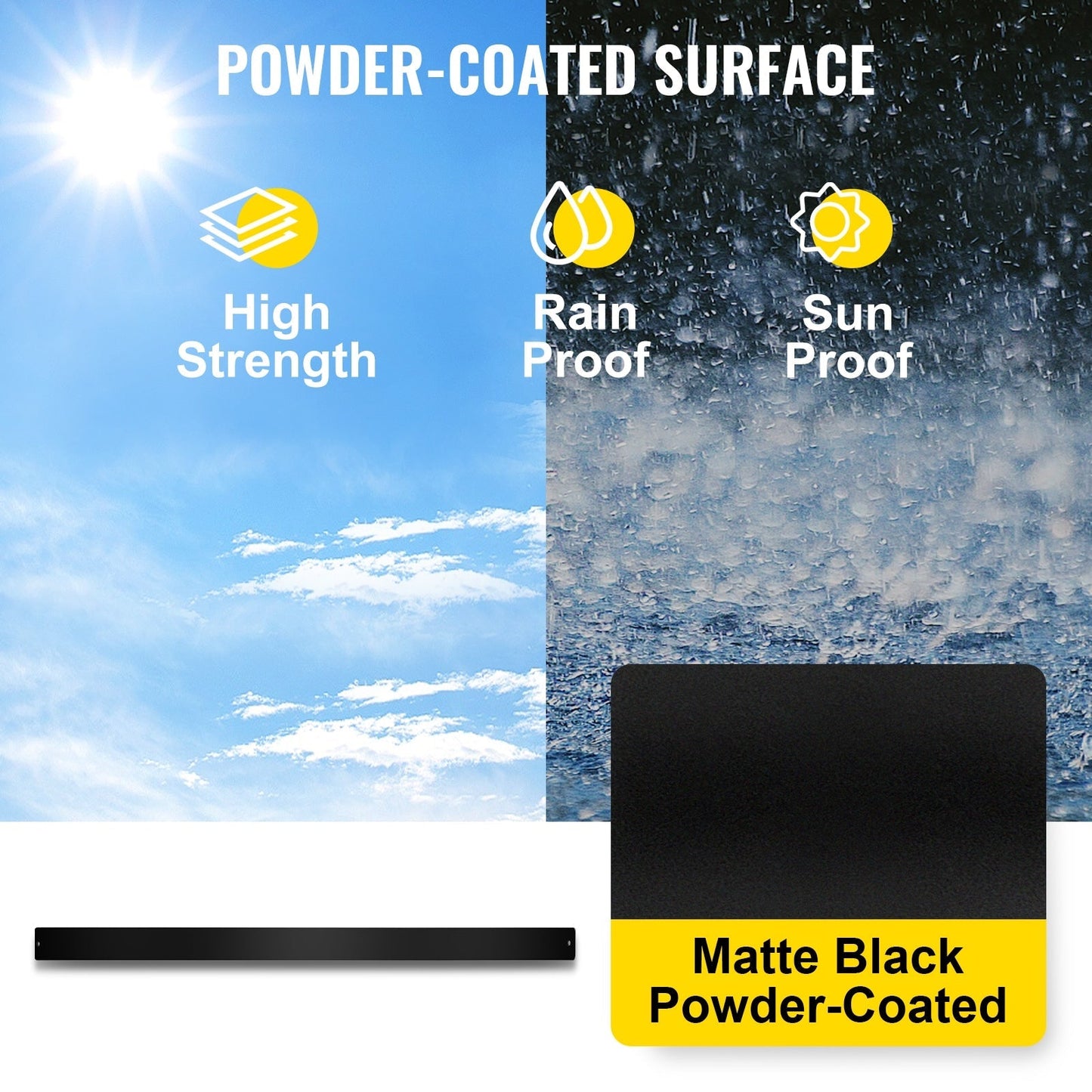 VEVOR 2-ft Black Aluminum Railing Panel (76-Pack)