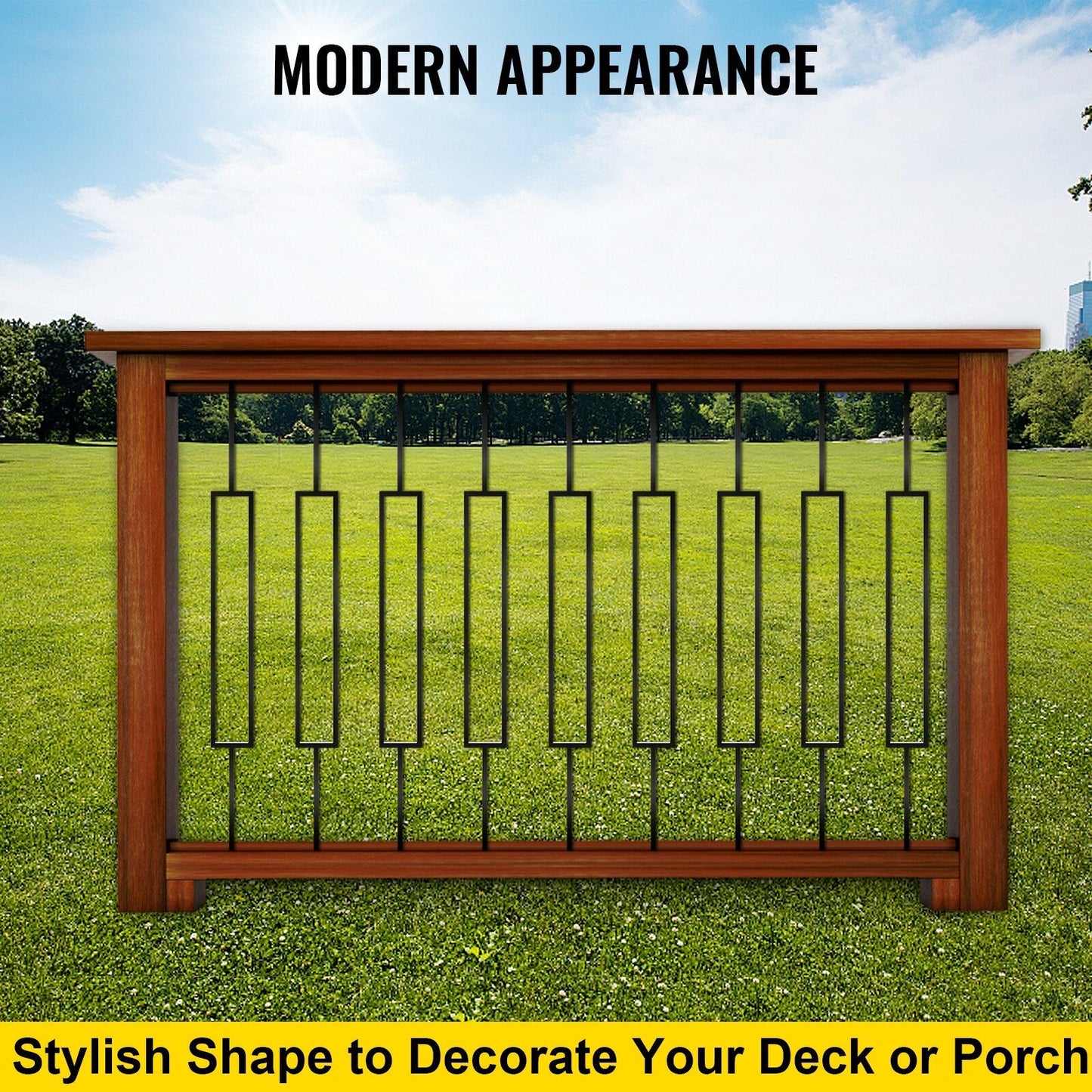 VEVOR Classic Composite Series 0.5-in x 0.5-in x 4-ft Iron Deck Post