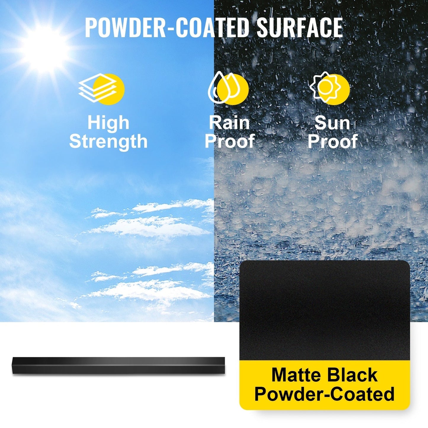 VEVOR Classic Composite Series 0.8-in x 0.8-in x 3-ft Aluminum Alloy Deck Post