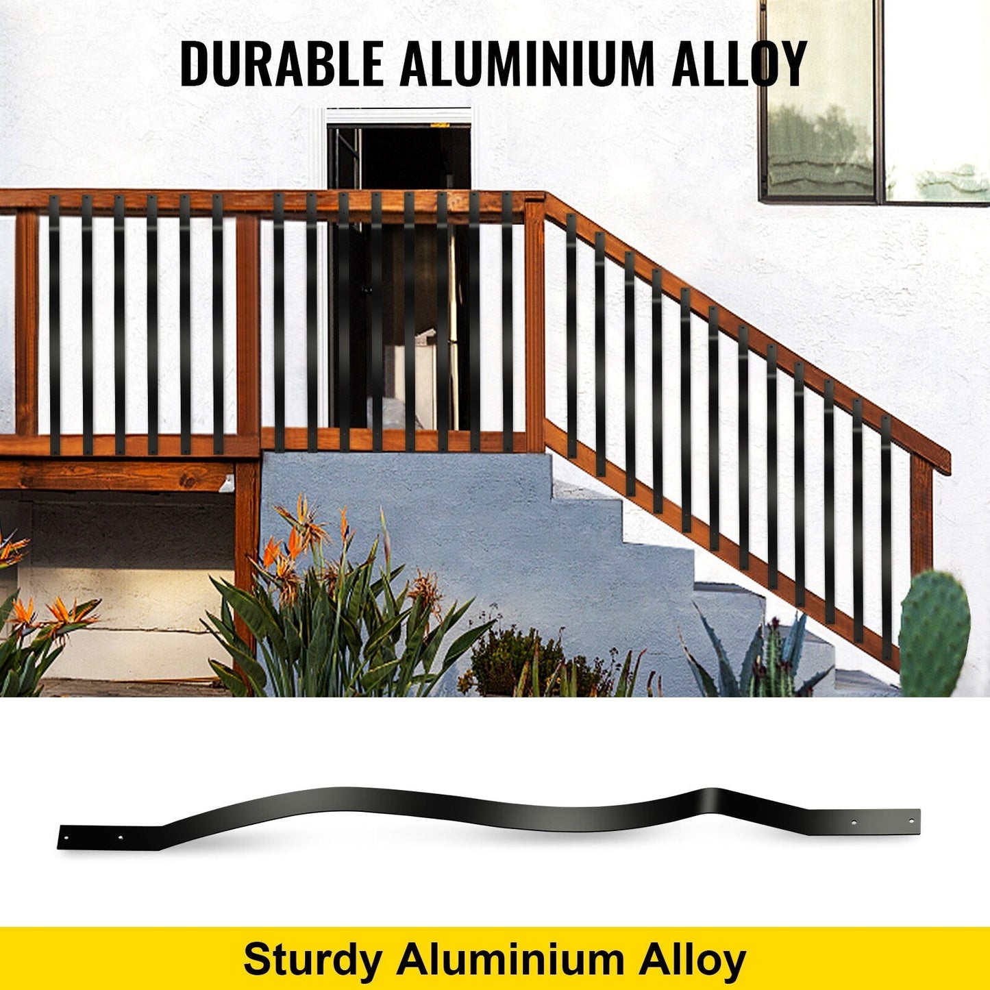 VEVOR 2-ft Black Aluminum Railing Panel (61-Pack)