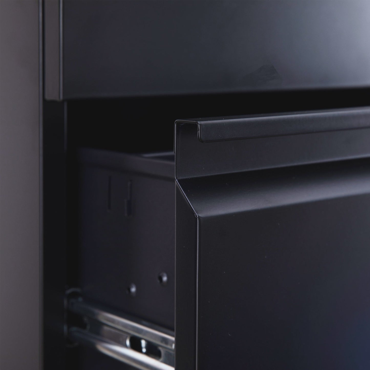 GZMR Contemporary 3 Drawer File Cabinet with Lock, Metal Vertical Filing Cabinet, Black, Increased Capacity, Smooth Operation, Secure Interlock System