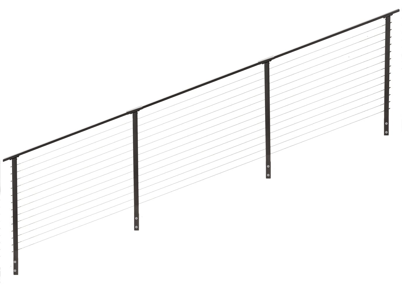 CityPost Stair Face Mount Steel Deck Cable Rail Kit