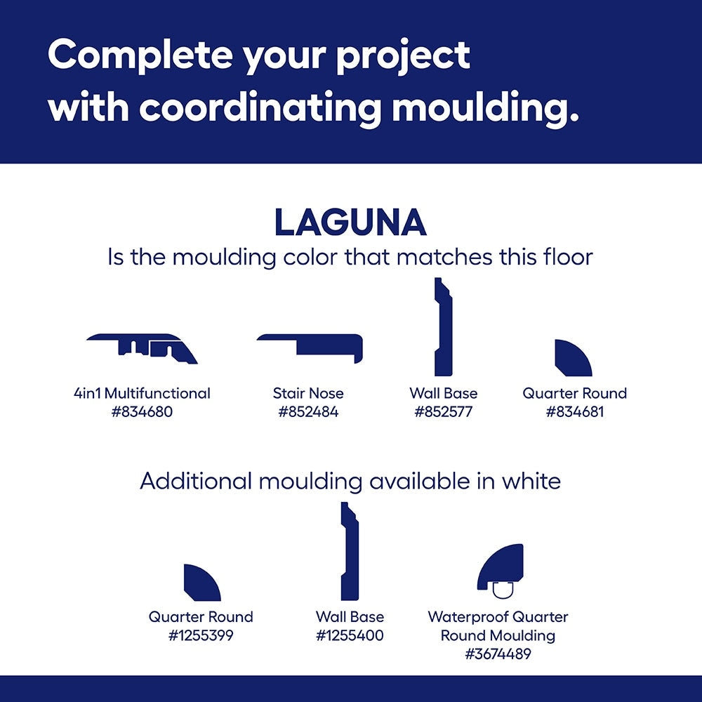 QuickStep Studio + Spill Repel Laguna Acacia 5.23-in W x 3.93-ft L Smooth Wood Plank Laminate Flooring