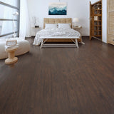 QuickStep Studio Harrison Hickory Embossed Wood Plank Laminate Flooring Sample, 12-mm, 6.14-in x 8-in