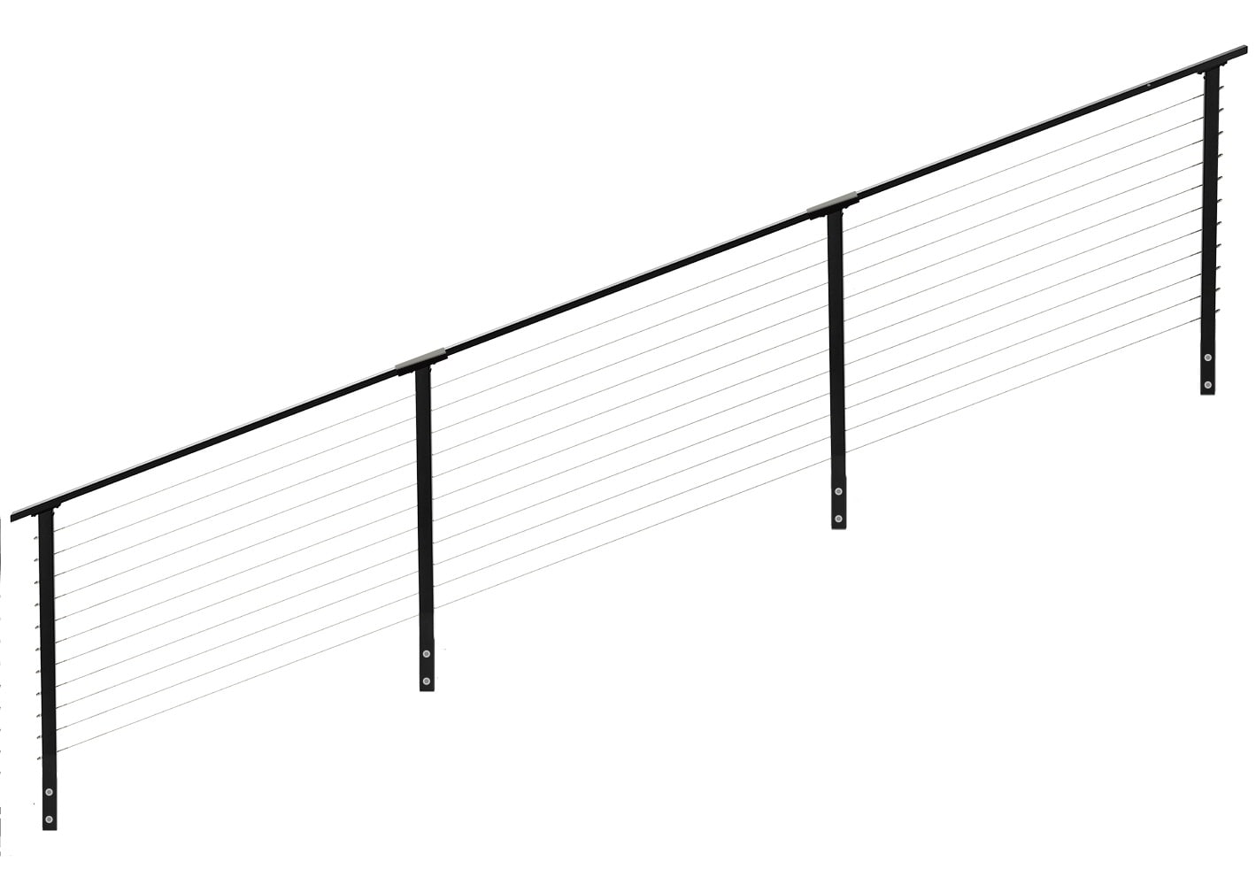 CityPost Stair Face Mount Steel Deck Cable Rail Kit