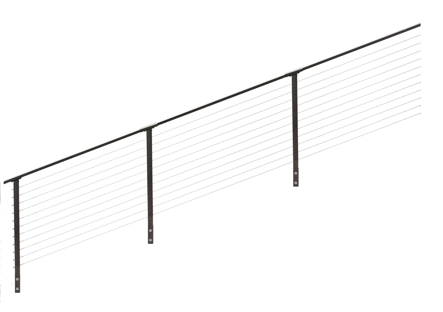 CityPost Stair Face Mount Steel Deck Cable Rail Kit