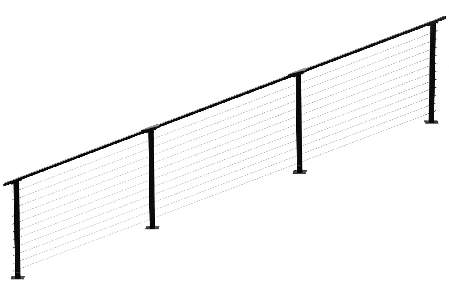 CityPost Stair Deck Mount x 36-in Steel Deck Cable Rail Kit